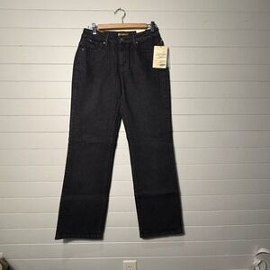 Wrangler Aura Jeans Womens 6 Average Dark Wash Straight Leg NWT
